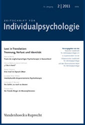 Cover Zeitschrift für Individualpsychologie, 2011